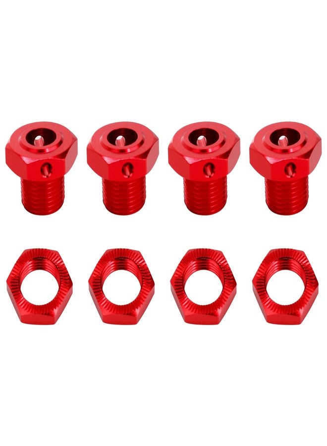 POLANTA 17mm Red Aluminum Wheel Hex Nut Set Upgrade Kit for Arrma 1/8 Typhon 6S 1/7Mojave Felony Infraction Limitless (Red) - Image 2